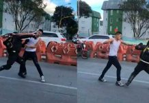 Motociclista atrevido cierra el pase a taxista y encima «lo masacró a golpes» Taxista y motociclista se van a los golpes en plena vía pública