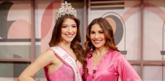 Foto: Xiomara Blandino, directora de Miss Teen Nicaragua, junto a Mariángeles Castillo, reina adolescente