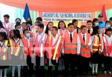 Campaña de educación vial con niños y niñas en Ocotal Foto: Seguridad vial desde los colegios en Ocotal / TN8