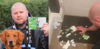 Puso su perro a la venta luego de que se comiera sus entradas