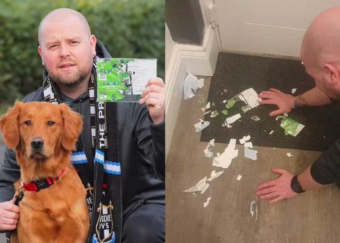 Puso su perro a la venta luego de que se comiera sus entradas