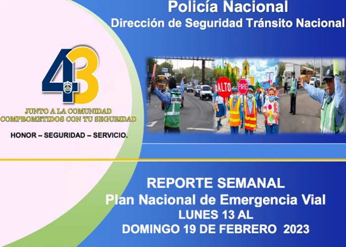 Policía Nacional presenta Reporte Semanal del Plan Nacional de Emergencia Vial