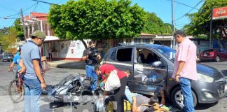 Foto: Motociclista con lesiones tras accidente en Managua / TN8