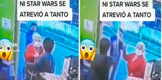 Video: Señoras se pelean al estilo de “Star Wars” con sus bastones