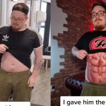 Hombre se tatuó un abdomen en la panza para evitar ir al gimnasio Hombre se tatuó un abdomen en la panza para evitar ir al gimnasio