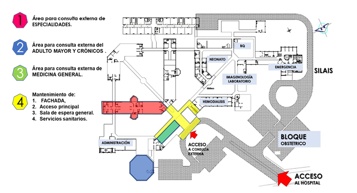 1 Acondicionan Hospital Monte España en Chinandega