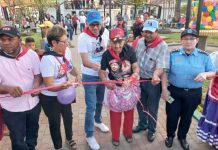 Autoridades locales de Diriamba inauguran primera etapa del parque central Autoridades locales de Diriamba inauguran primera etapa del parque central