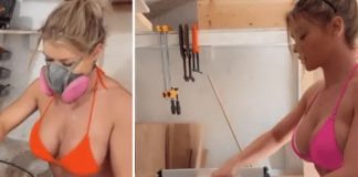 ¡“Pero qué trabajos!”! Carpintera es criticada por laborar muy sensual