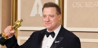Brendan Fraser es premiado con un Óscar por su actuación en “La Ballena”