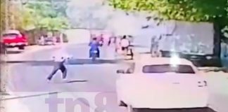 Imprudencia deja lesionado a un peatón en concurrida calle de Chinandega