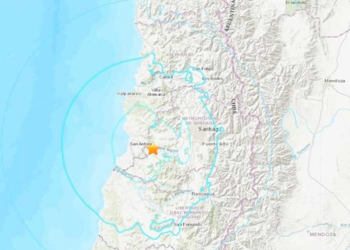Sismo de 5,6 sacude a la zona central de Chile