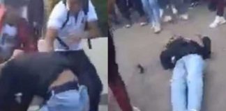 Estudiantes dan tremenda golpiza a otro y lo dejan inconsciente en México