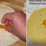¡Mejor que no le eche nada! Mujer hace tacos con “hilos“ de pollo y es criticada