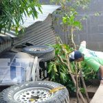 Foto: Quedó “sin frenos” y se estrella contra una vivienda, en Juigalpa / TN8