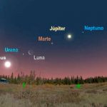 Este martes cinco planetas se alinearán con la Luna