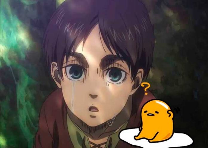 Anuncian colaboración entre Attack on Titan y Gudetama