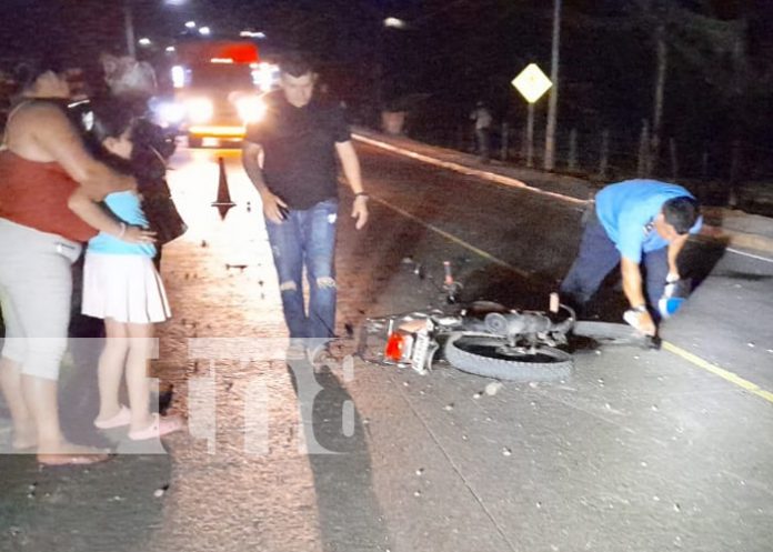 2 Foto: Motociclista y acompañante ebrios se accidentan en Matiguás, Matagalpa / TN8