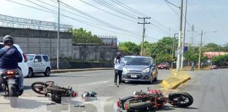 Managua: Causante y víctima de choque entre motos son llevados en la misma unidad