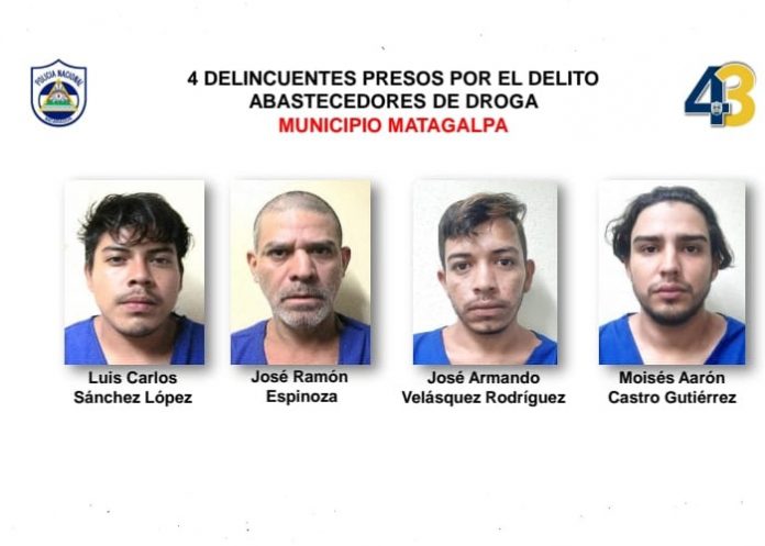 Policía captura a dos homicidas junto a otros delincuentes en Matagalpa
