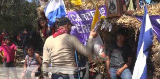 Entrega de paquetes alimenticios en Rivas