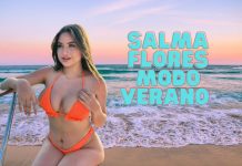 Foto: Salma Flores disfrutando del verano