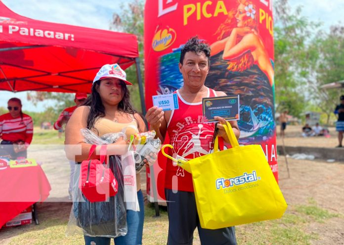 Pareja llegó de paseo a Xiloá fue la ganadora del concurso de Plan Playa con Crónica TN8