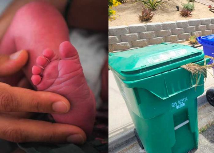 beb4 Bebé recién nacido abandonado en una gasolinera de California