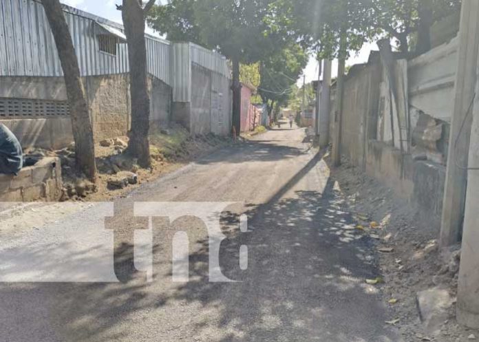 Foto: Nuevas calles en el barrio Óscar Turcios, Managua / TN8