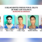 Policía captura a asaltantes de Granada y otros delincuentes de Juigalpa Foto: Captura de asaltantes por parte de la Policía en Granada y Juigalpa / TN8