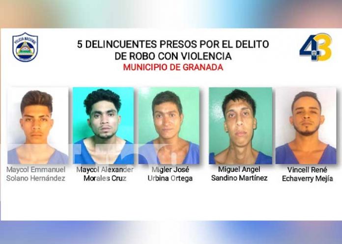 Foto: Captura de asaltantes por parte de la Policía en Granada y Juigalpa / TN8