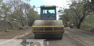 Foto: Construcción de carretera de concreto hidráulico en Ometepe / TN8