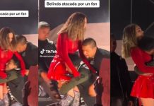 Belinda es atacada por fan en un concierto y le lastima la espalda Belinda es atacada por fan en un concierto y le lastima la espalda
