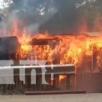 Vivienda es consumida en llamas en La Dalia, Matagalpa