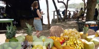 Gran variedad de frutas en el famoso mercadito de Santa Cruz en Ometepe