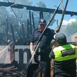 Dos viviendas calcinadas tras incendio en Diriamba Foto: Incendio devora dos viviendas en Diriamba / TN8