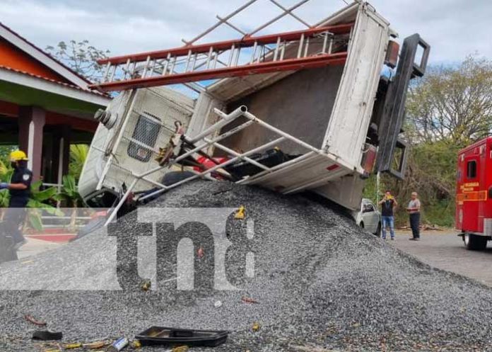 Foto: Se salvaron por un bulto de piedrín en Chontales / TN8