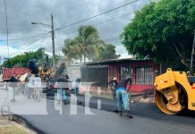 Recarpetean principales calles del sector de Linda Vista en Managua Asfaltan calles de Managua en el sector de Linda Vista/TN8