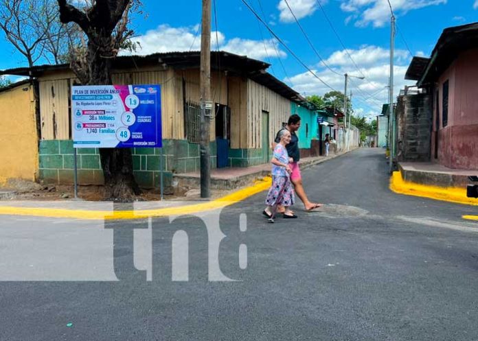 Inauguran mejoramiento vial en el barrio Rigoberto López Pérez en Managua