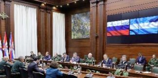 Delegación de Nicaragua en reunión con el Ministerio de Defensa de Rusia
