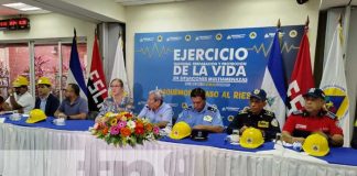 Foto: Conferencia de prensa desde el SINAPRED Nicaragua / TN8