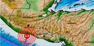 Temblor de magnitud 5.2 sacudió el territorio de Guatemala y El Salvador