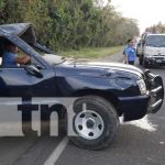 Foto: Vuelco de camioneta en trayecto Las Esquinas-San Marcos, Carazo / TN8