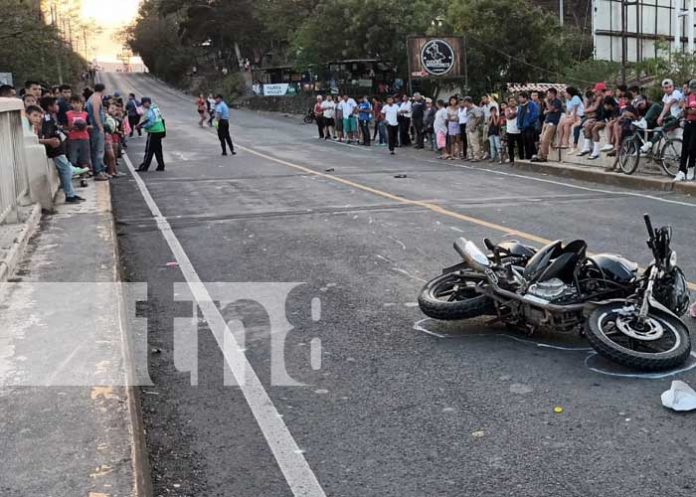 1 Foto: Persona de la tercera edad fallece al ser atropellada por una moto en la carretera Sébaco-Matagalpa / TN8