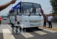 Realizan caravana de buses rusos en Chinandega y León Realizan caravana de buses rusos en Chinandega y León