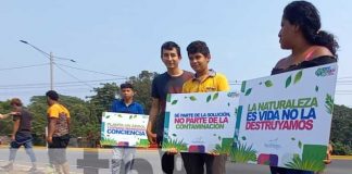 “Por más sombra y oxígeno” juventud sandinista siembra árboles