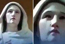 Sorprendentes imágenes de una estatua de la Virgen ‘llorando’