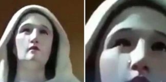 Sorprendentes imágenes de una estatua de la Virgen ‘llorando’