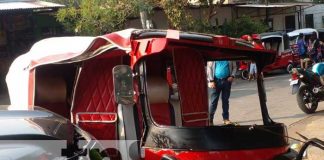 Moto, taxi y camioneta protagonizan fuerte accidente en el Reparto Schick, Managua