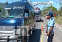 Agentes de tránsito refuerzan campaña para reducir los accidentes en Matagalpa.