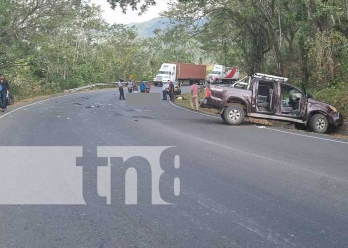Foto: Brutal accidente dejó dos muertos en Crtr. Villa Sandino en Chontales / TN8